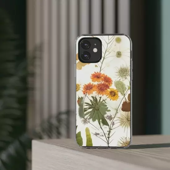 Clear Floral Phone Cases Fall Autumn Orange Flowers Iphone Android