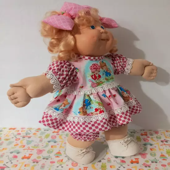 Cabbage Patch Kids 16" Clothes Only Strawberry Shortcake Dress OOAK Handmade