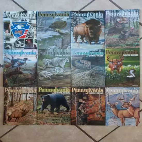 VG+++ Complete 2020 (Jan thru Dec) LOT OF 12 PENNSYLVANIA GAME COMMISSION NEWS 