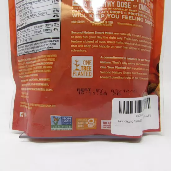 Second Nature Super Omega Smart Snack Mix 10oz Gluten Free 4G Protein Nuts NEW