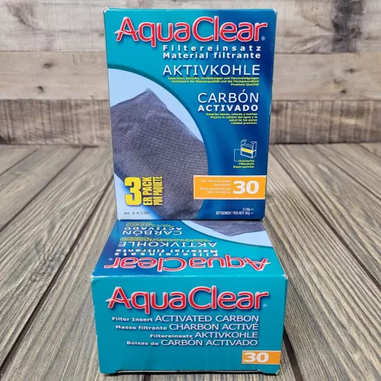 2x 3 Pack Aquaclear 30 (150) Activated Carbon Filter Inserts For Aquarium