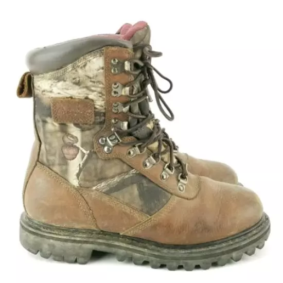 Cabela's Iron Ridge Camouflage Waterproof Leather Thinsulated Boots 6