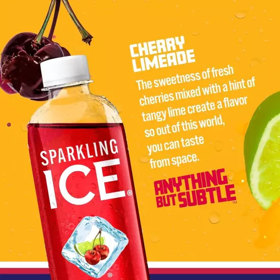 Sparkling Ice Cherry Limeade Sparkling Water Zero Sugar Flavored Water