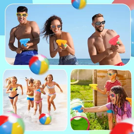 100 Pcs Pool Party Favors Include Inflatable Beach Ball, Pool Party Favor Bag...