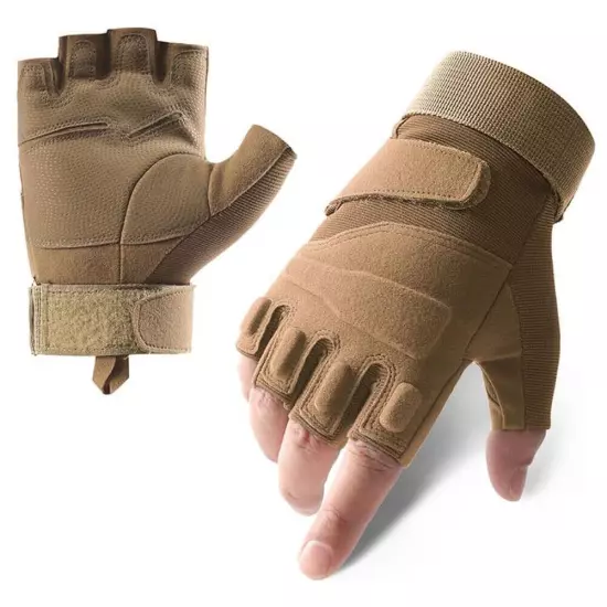 Military Army Shooting Fingerless Gloves Half Finger Tactical Gloves for Men