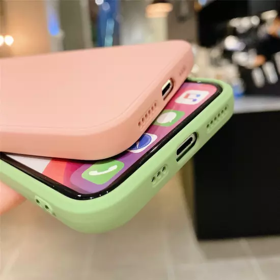 For iPhone 16 15 Pro Max 14 13 12 11 Shockproof Liquid Silicone Case Phone Cover