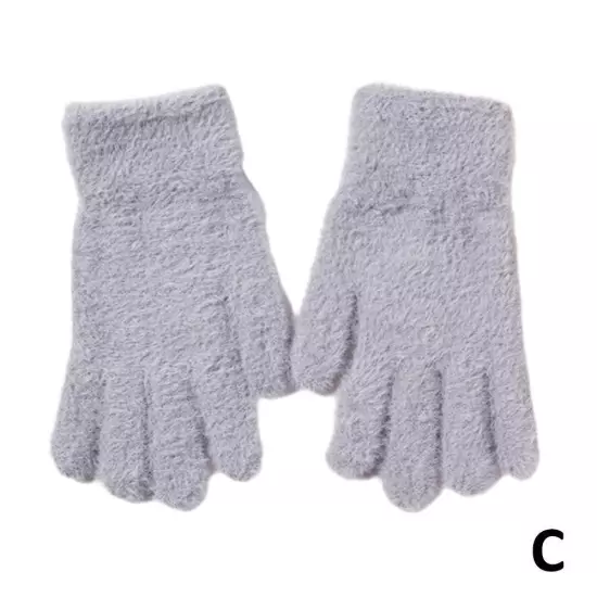 Korean style winter gloves imitation mink gloves plush warm^ω