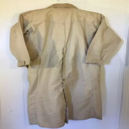 Vtg Cabelas Duck Canvas Coveralls Trench Coat Small Game Hunting Mens Medium