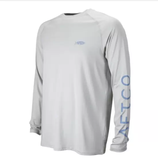 Aftco Samurai LS Sun Protection Shirt - Silver Heather