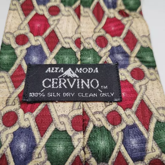 Cervino Alta Moda Colorful Rope Knot Design All Business Handsome SILK Necktie