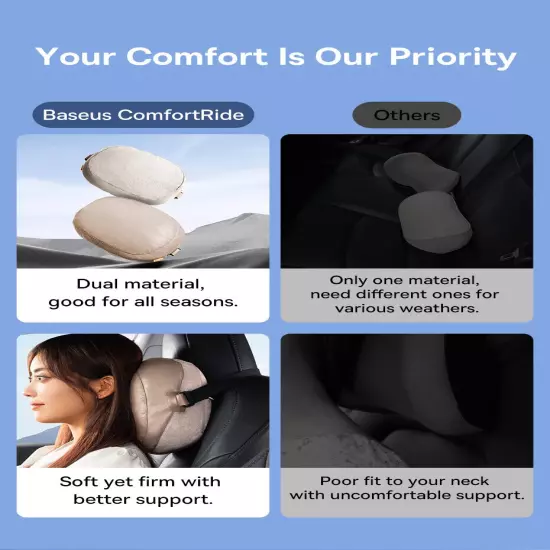 Car Headrest Pillow Car Driving Neck Pillow Headrest Cushion Rest Accessories