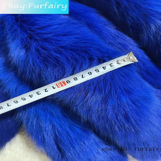 2/5/10 wholesale Dyed Color Real Blue Fox Tail Fur Keyring Pendant Cosplay Toy