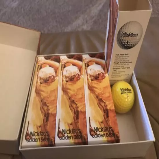 1987 Jack Nicklaus Golden BearFull Dozen MacGregor EyeOMatic Yellow-Dead Mint!