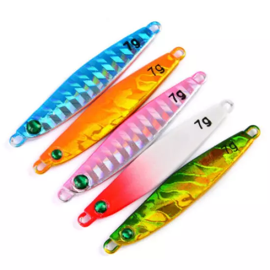 5 x 7/10/14/17/21/28/40g Micro Butterfly Knife Snapper Jiggings King Tuna Lures