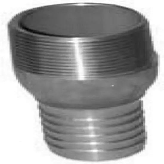 Hose Barb for 1" ID Hose x 1" MNPT Stainless King Combination KC Nipple SF100SS