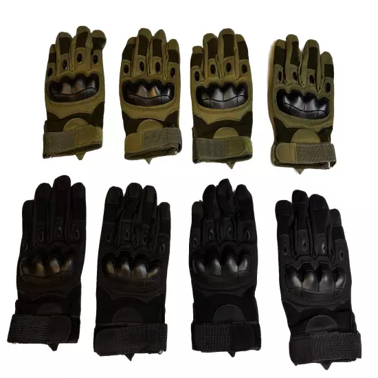 USA Tactical KNOCKER Gloves Rubberized Knuckle Lot Of 16 Blk /Grn Large