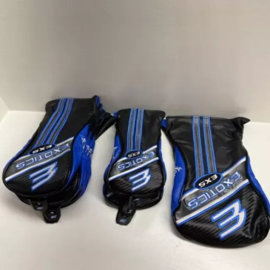 Tour Edge Exotics EX5 Hybrid Golf Cover Set Adjustable Numbers Lot Of 8