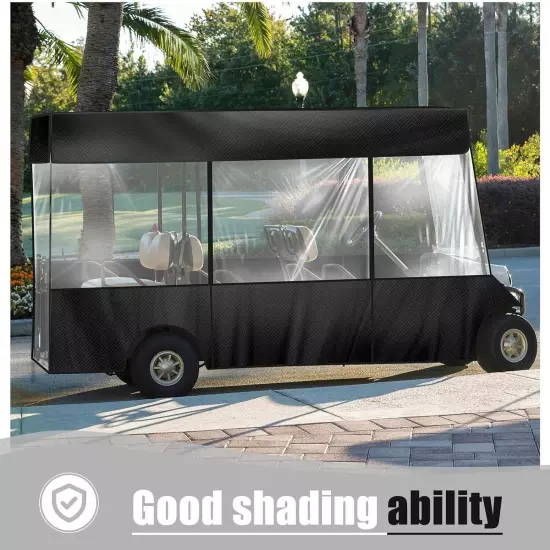 Woanger 6 Person Waterproof Golf Cart Enclosure with Zipper, Rain Cover