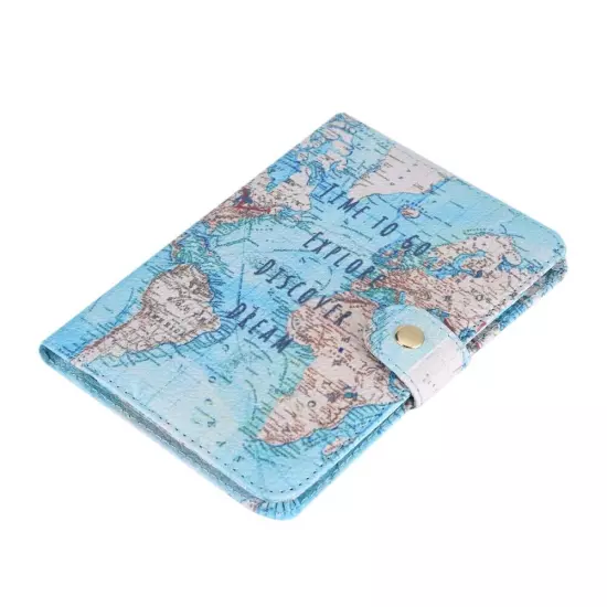 Cute Printing PU Leather Passport Holder Protection Cover ID Credit Cards Case