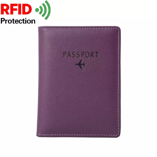 RFID Blocking Slim Travel Passport Wallet Leather ID Card Case Cover Wallet US