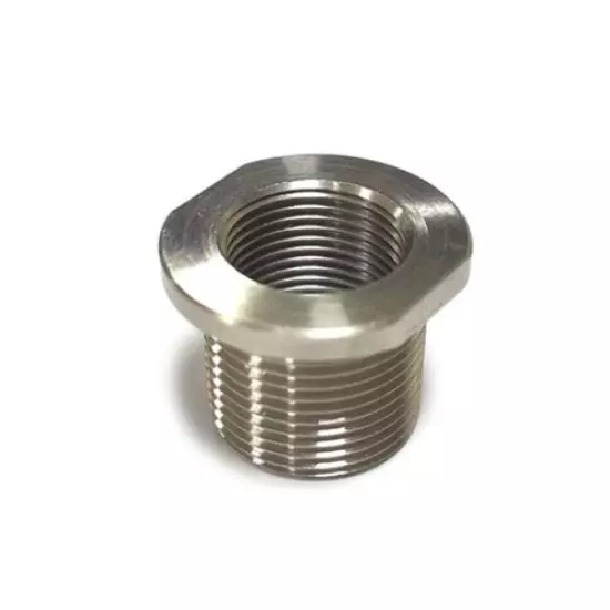 Stainless Steel Muzzle Adapter Convert 1/2x28 to 5/8x24 + Steel Crush Washer