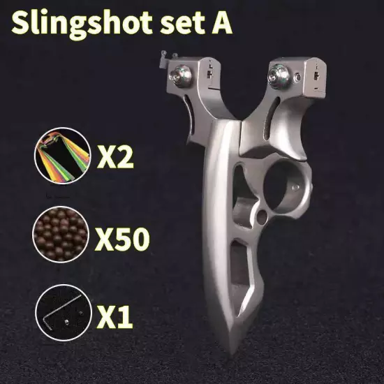 Powerful Slingshot Hunting Catapult Slingbow Sling Shot w/Rubber