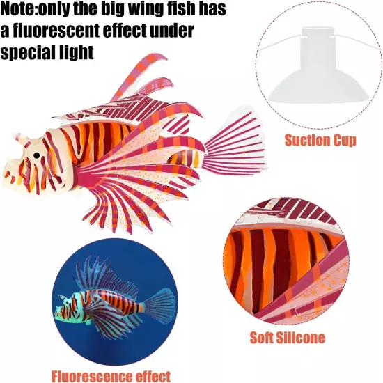 Weewooday 7 Pieces Artificial Glowing Fish 5 Styles Colorful Fake Fish... 