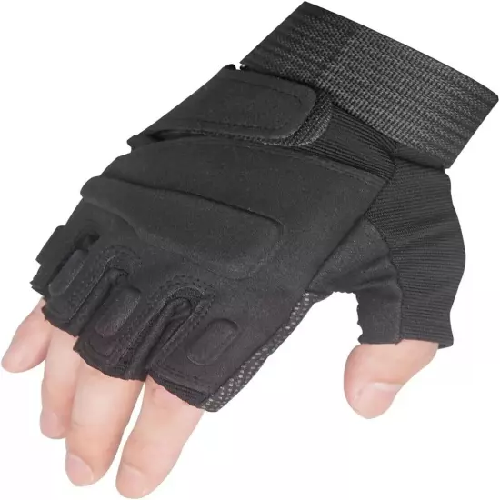 Tactical Fingerless Gloves Military Combat Shooting Sport Half Finger Gloves Men