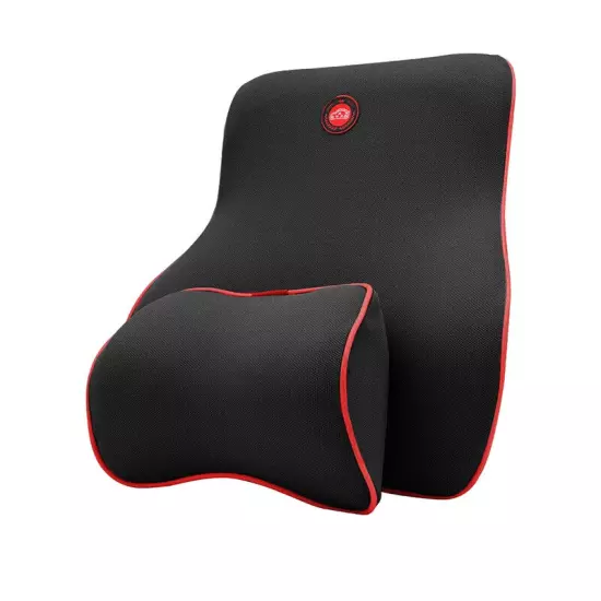 Memory Foam Car Seat Pillow Neck Pillow Lumbar Back Support Car Headrest Cushion