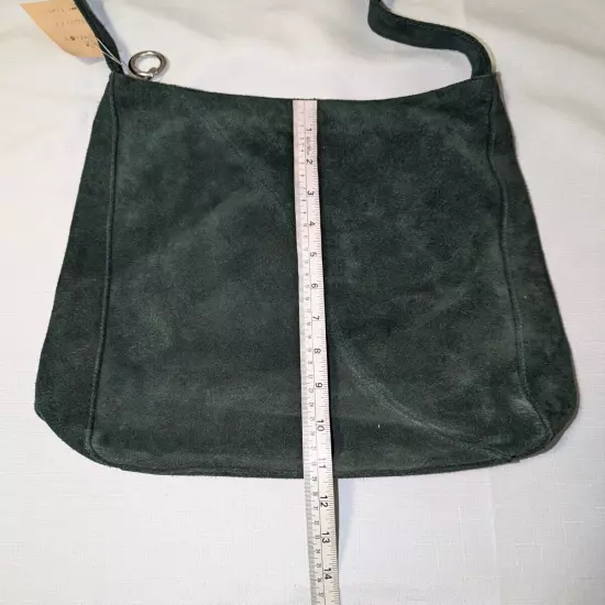 Wilsons Leather Green Suede Bag