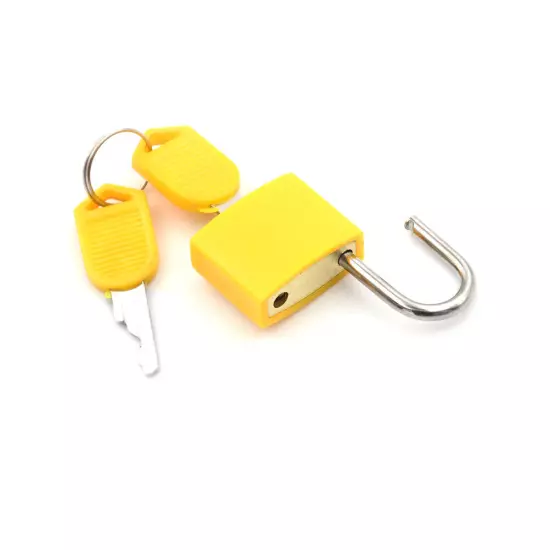 Small Strong Steel Padlock Travel Suitcase Drawer Dormitory Locks With 2Key Y~vm