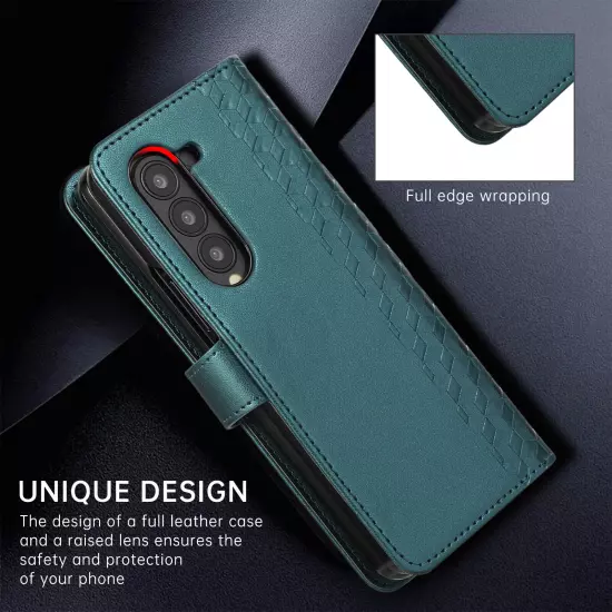 For Samsung Galaxy Z Fold6/Fold5/Fold4/3 Card Slots Folio Wallet PU Leather Case