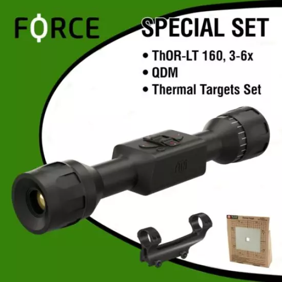 ATN Thor LT 160 3-6x + FREE Set: QDM + Thermal Targets Set + Fedex 2Day