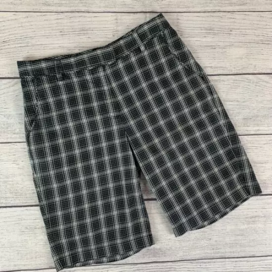 Lady Hagen 6 Golf Shorts Bermuda 10" Inseam Black Plaid 