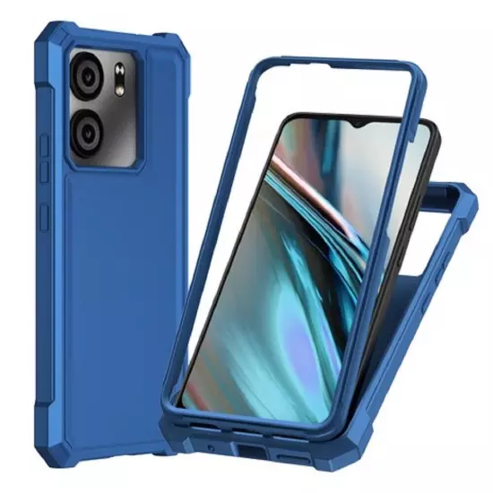 For Blu View 5 (B160V), Full Body TPU Cover Case + Tempered Glass