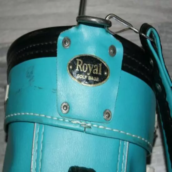 Vintage Golf Bag By Royal Company Teal NICE Condition