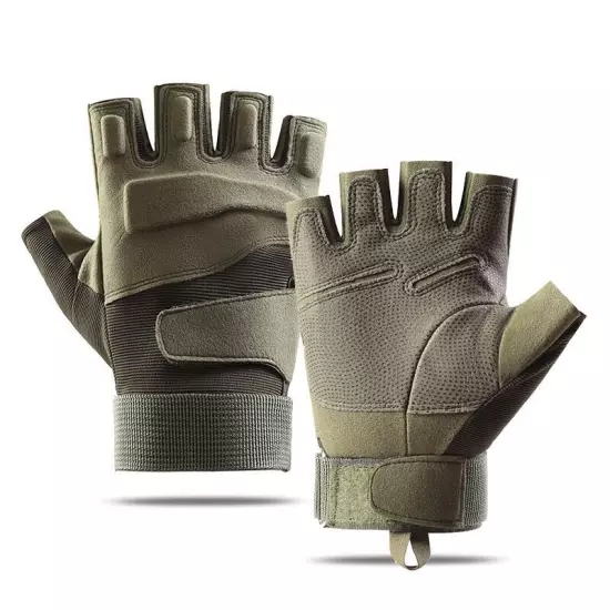 Military Tactical Half Finger Gloves Shooting Combat Army Work Fingerless Gloves