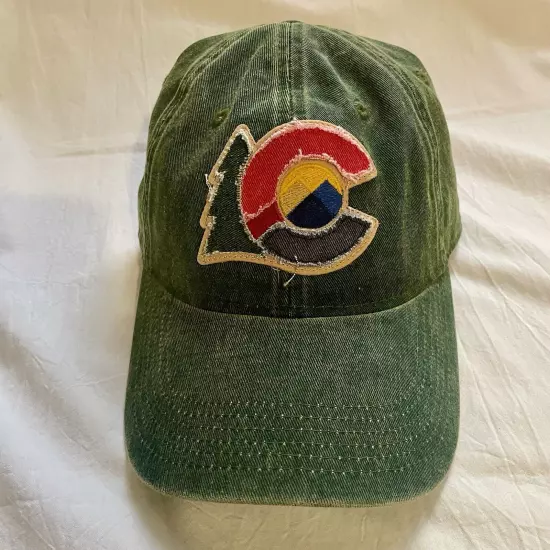 Rocky Mountain Colorado Hat, Green Snapback Mountain Baseball Hat, Ski Colorado 