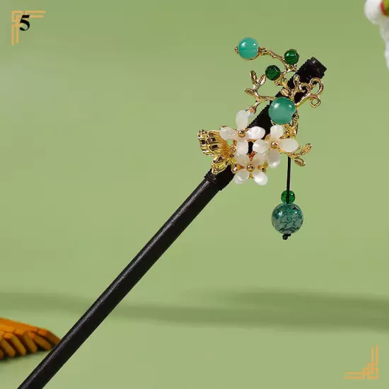 Womens Flower Wooden Chopsticks Hair Hairpin Hair Stick Chinese Style Retro❥