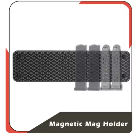 Magnetic Ammunition Holder for Gun Magazines and Clips. Gun Magnet Double Sided