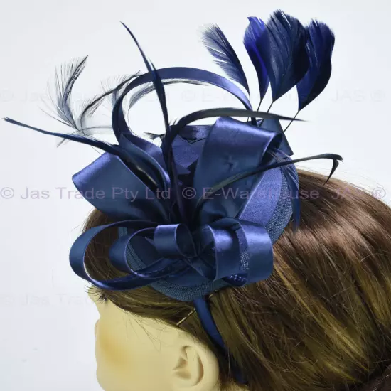 Spring Racing Race Party Melbourne Cup Feather Headband Hairband Clip Fascinator