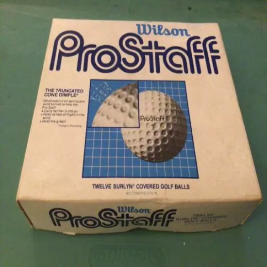 Vintage Wilson ProStaff Surlyn Golf Balls Dozen New Old Stock Unused