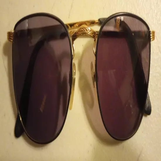 Vogue Firenze Black/Gold Sunglasses Vintage Bausch & Lomb Frames Org Lenses