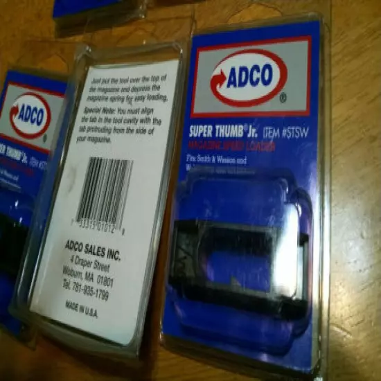 5 PCS ADCO STSW Black Super Thumb Magazine Loader S&W & Walther GSP TYPE NIP