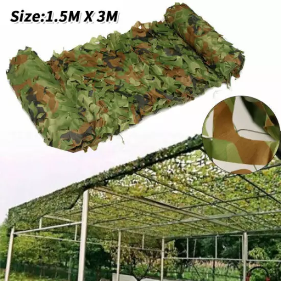 Durable Camouflage Net Hunting Shooting Hide Camping Woodland Netting 1.5X3m US