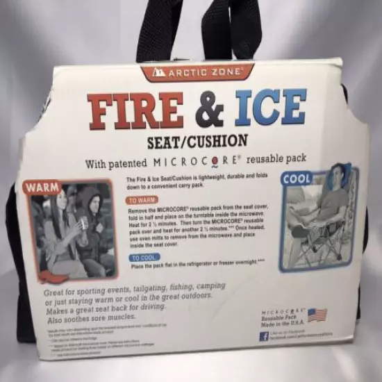 NEW! Arctic Zone Fire & Ice Seat Cushion Reusable Pack For Warm or Cool - NIB