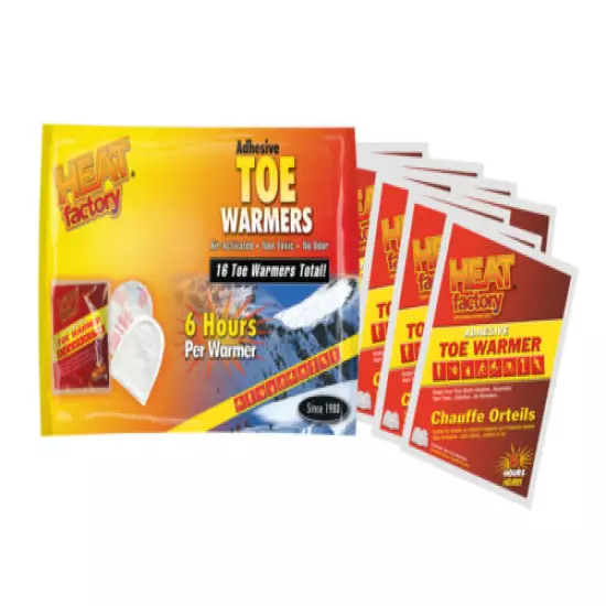 Heat Factory Adhesive Toe Warmer Big Pack- 8 Pair Heated Foot warmer