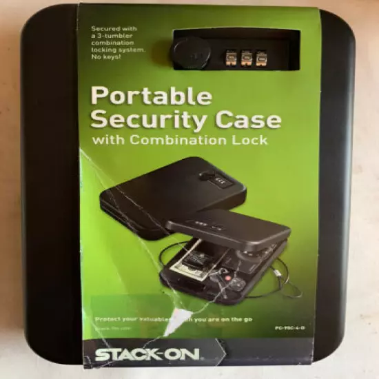 Stack-On PC-95C Portable Security Case Combination Lock, Black Low Profile