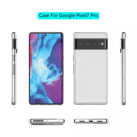 For Google Pixel 8 Pro 7 6 Pro Clear Case Crystal Slim Shockproof Soft TPU Cover