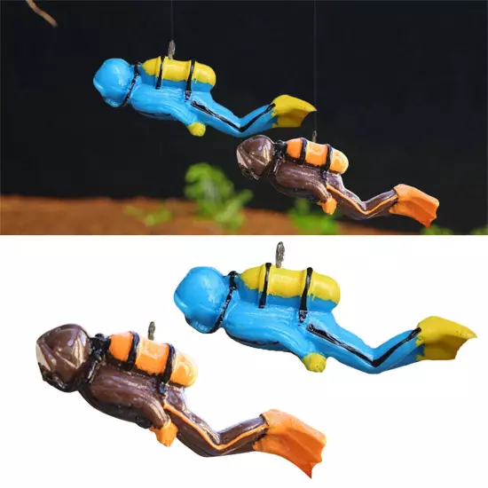 Aquarium Fish Tank Aquatic Landscape Diver Underwater Floating Ornament